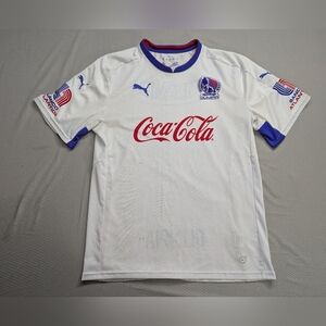 Puma Men's White and Blue Team Jersey